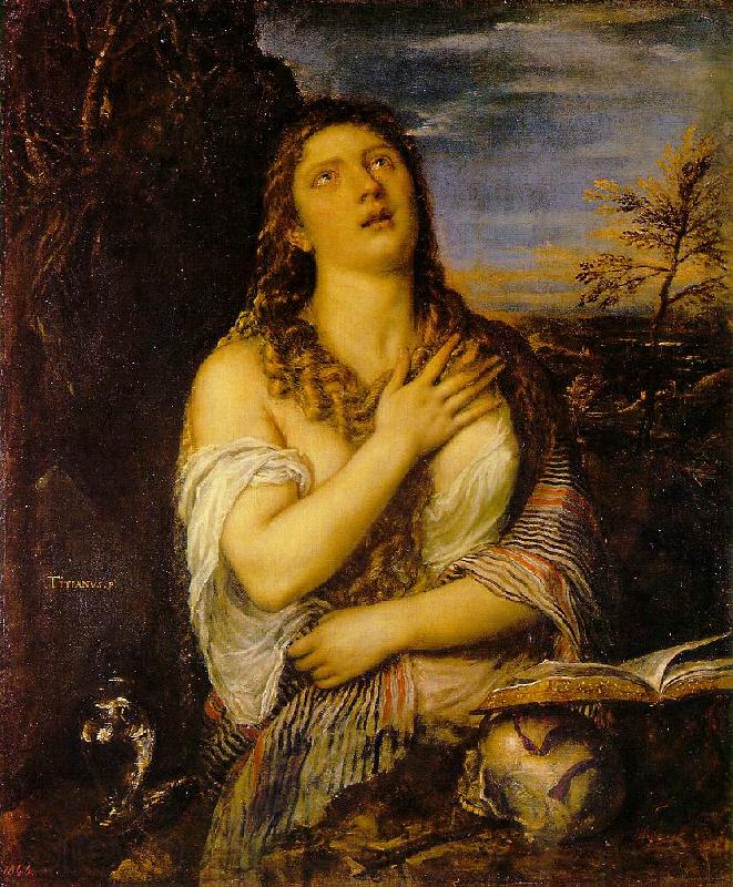 TIZIANO Vecellio Penitent Mary Magdalen r Spain oil painting art
